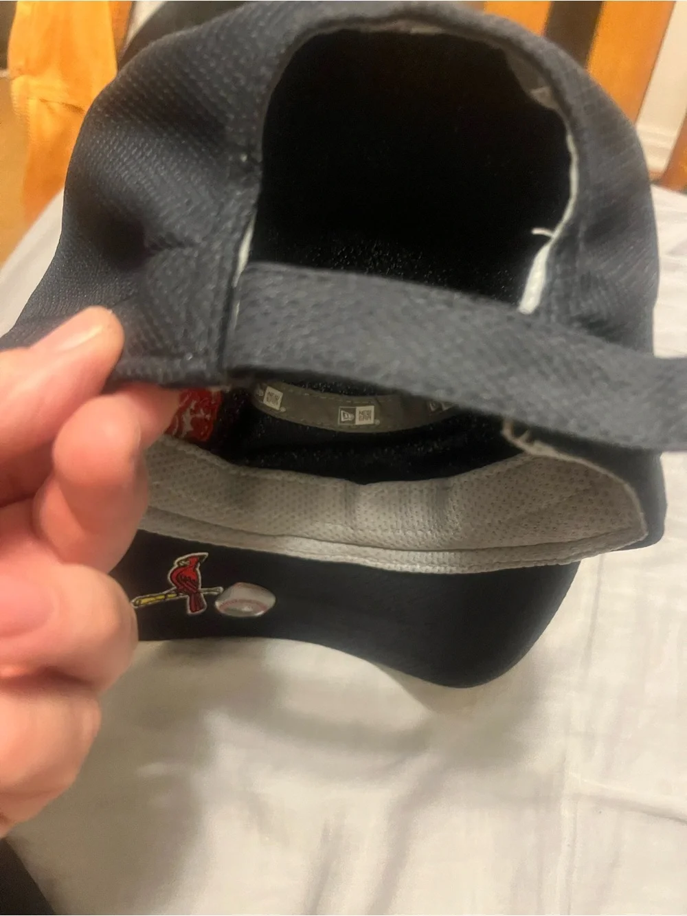 St. Louis Cardinals New Era Black Cap with Red Fish Patch